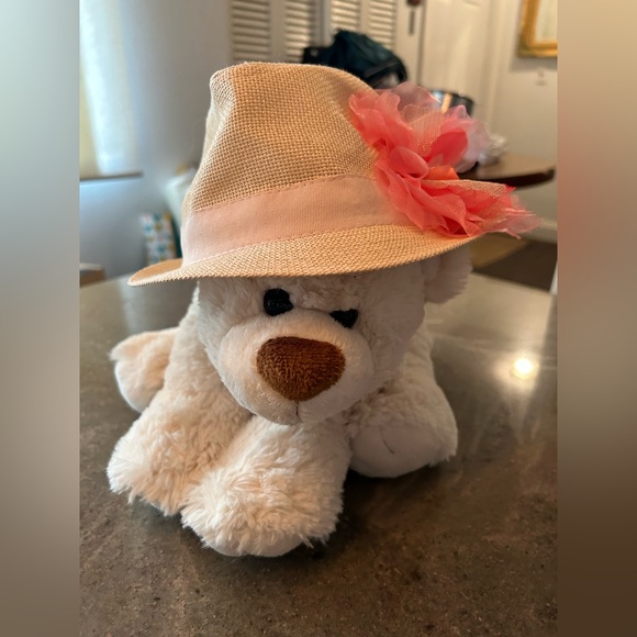 1989 Place child’s Panama hat with flower sz 4/6 - Picture 2 of 8